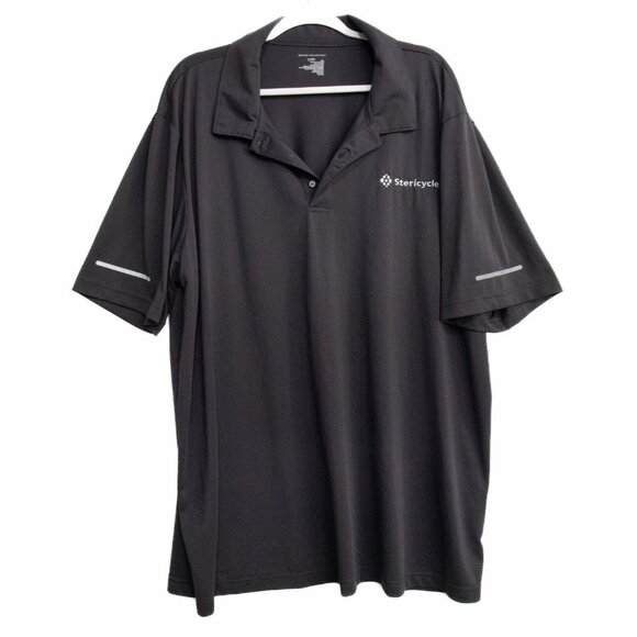 Design Collective Stericycle Mens Dark Gray Polo Shirt Short Sleeve Solid 2XL - Picture 1 of 9